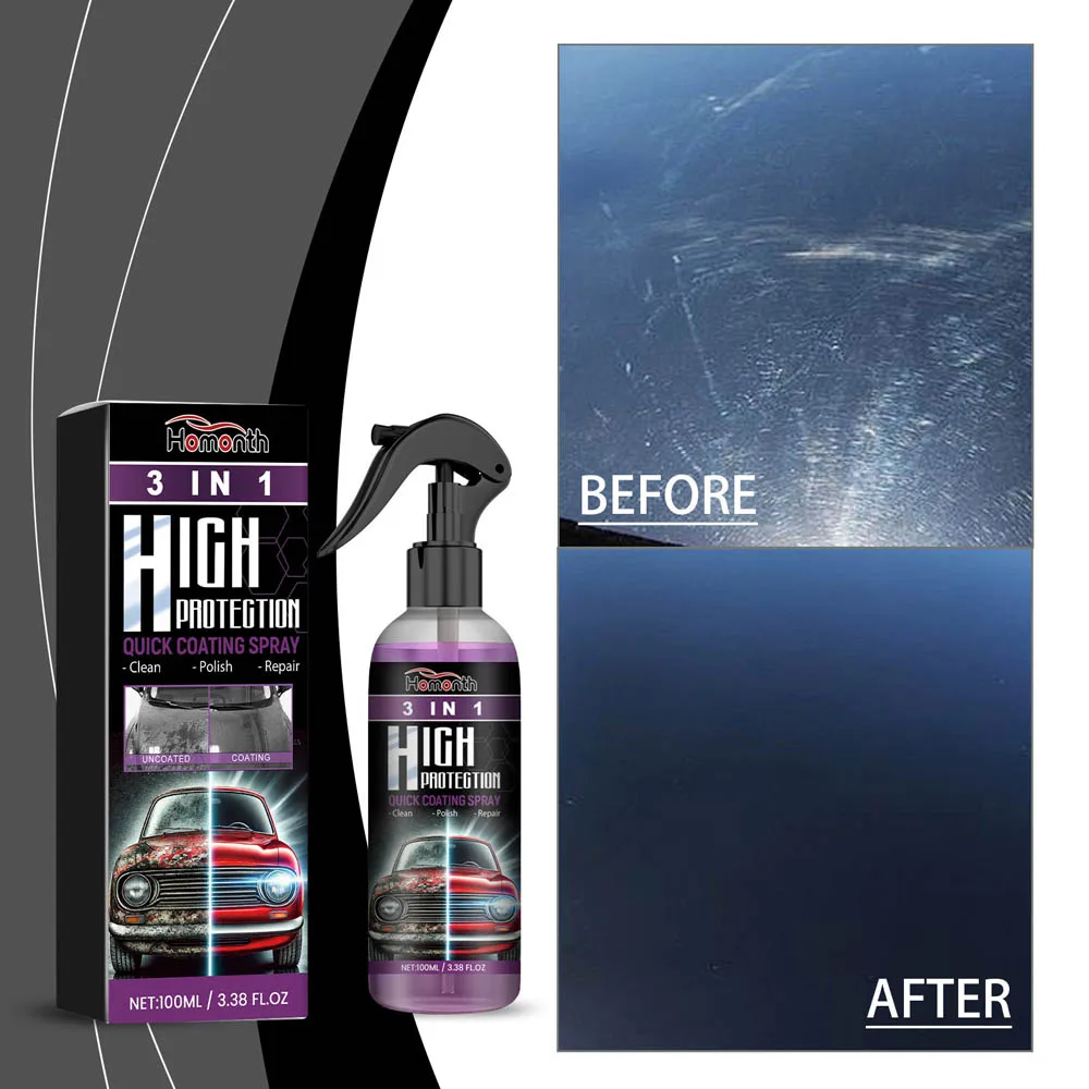 Hot Sale Car High Protection Three In One Coating Spray Long Lasting Oil Water And Dirt Proof Cleaning and Maintenance