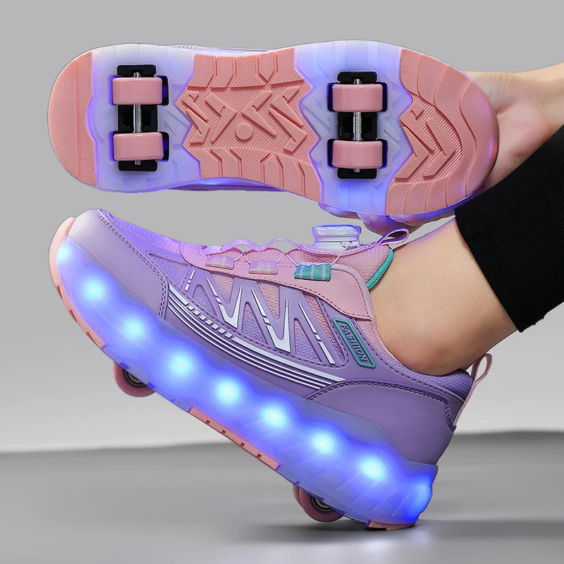 

Baozou Shoes for Boys 2025 New Style Children's roller skating shoes for Girls Invisible four-wheel roller skates for Big kids