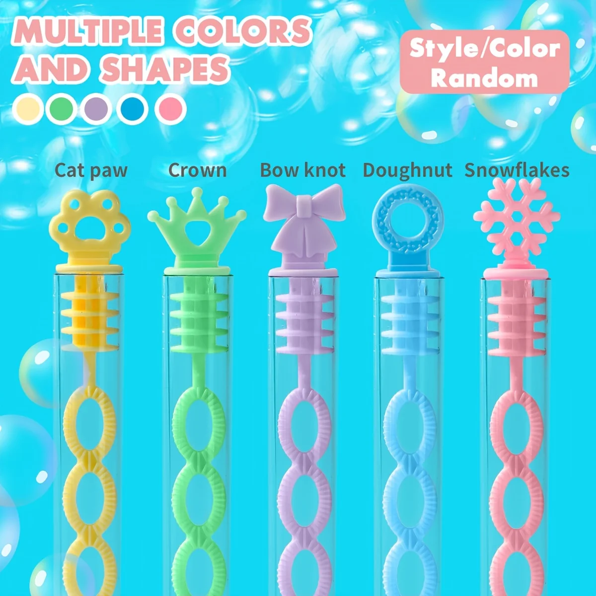 22pcs Multi Hole Colorful Bubble Sticks for Parties Plastic No Liquid Outdoor Activities Celebrations Festive Fun Toys