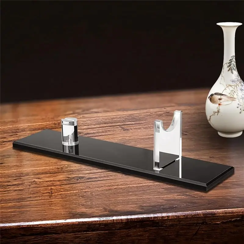 AS63-1Pcs Knife Display Stand Knife Fixed Display Stand Acrylic Knife Case Single Knife Holder For Home Decor (Clear Base) view 2