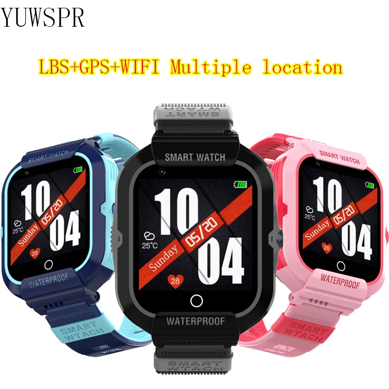 Children Smart Watch Phone 4G Waterproof IP67 Video Call LBS WIFI Location GPS Tracker Alarm Clock Camera Kids SmartWatch DF69