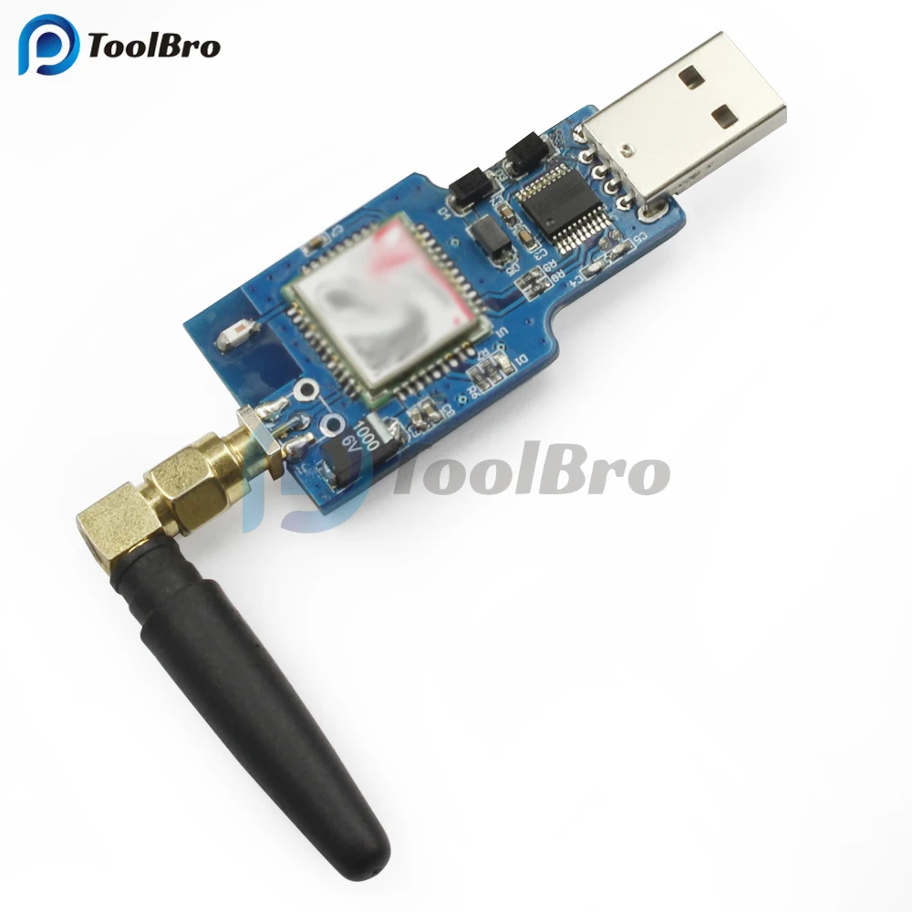 SIM800C USB to GSM GPRS Converter Adapter Board CH340T USB to Serial Port with Wireless Bluetooth IEEE802.15 Antenna