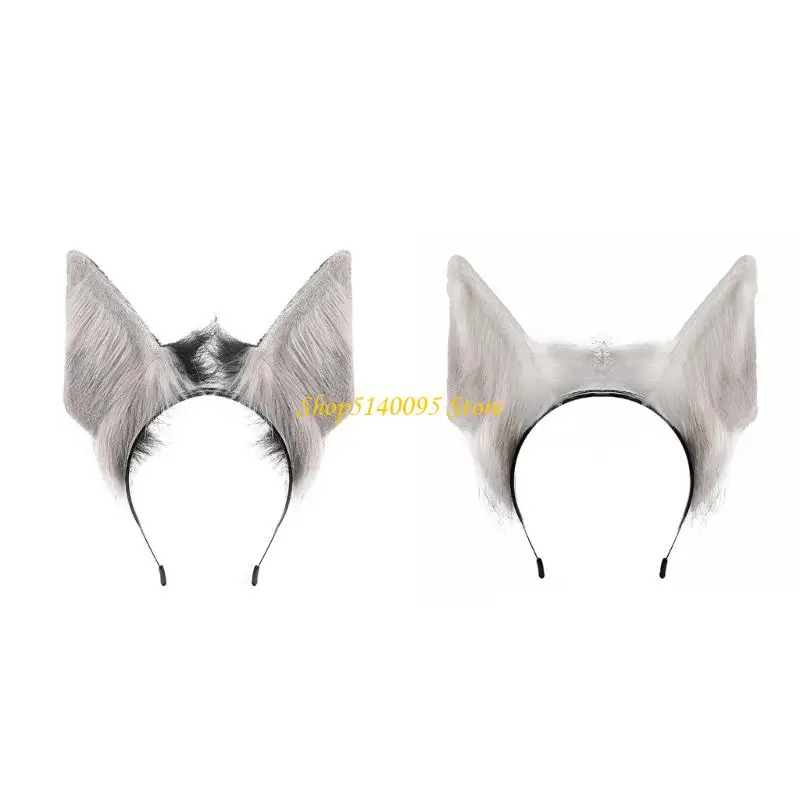 DXAE 모피 만화 코스프레 머리띠 논슬립 모피 귀 헤어밴드 의상 이벤트용