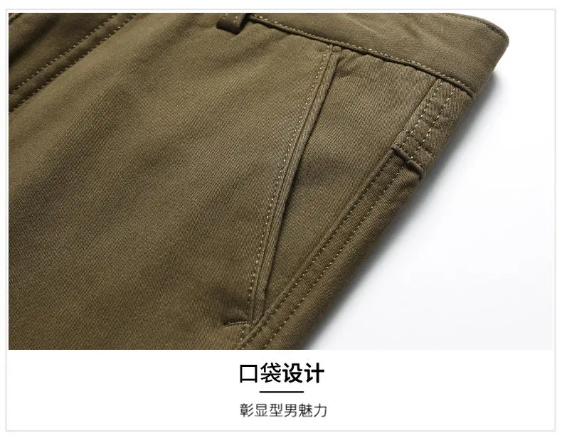 Herrenhose aus 100% Baumwolle, Business-Casual-Anzughose, klassische Passform, plissierte Vorderseite, Anzughose für Männer – Detail 5