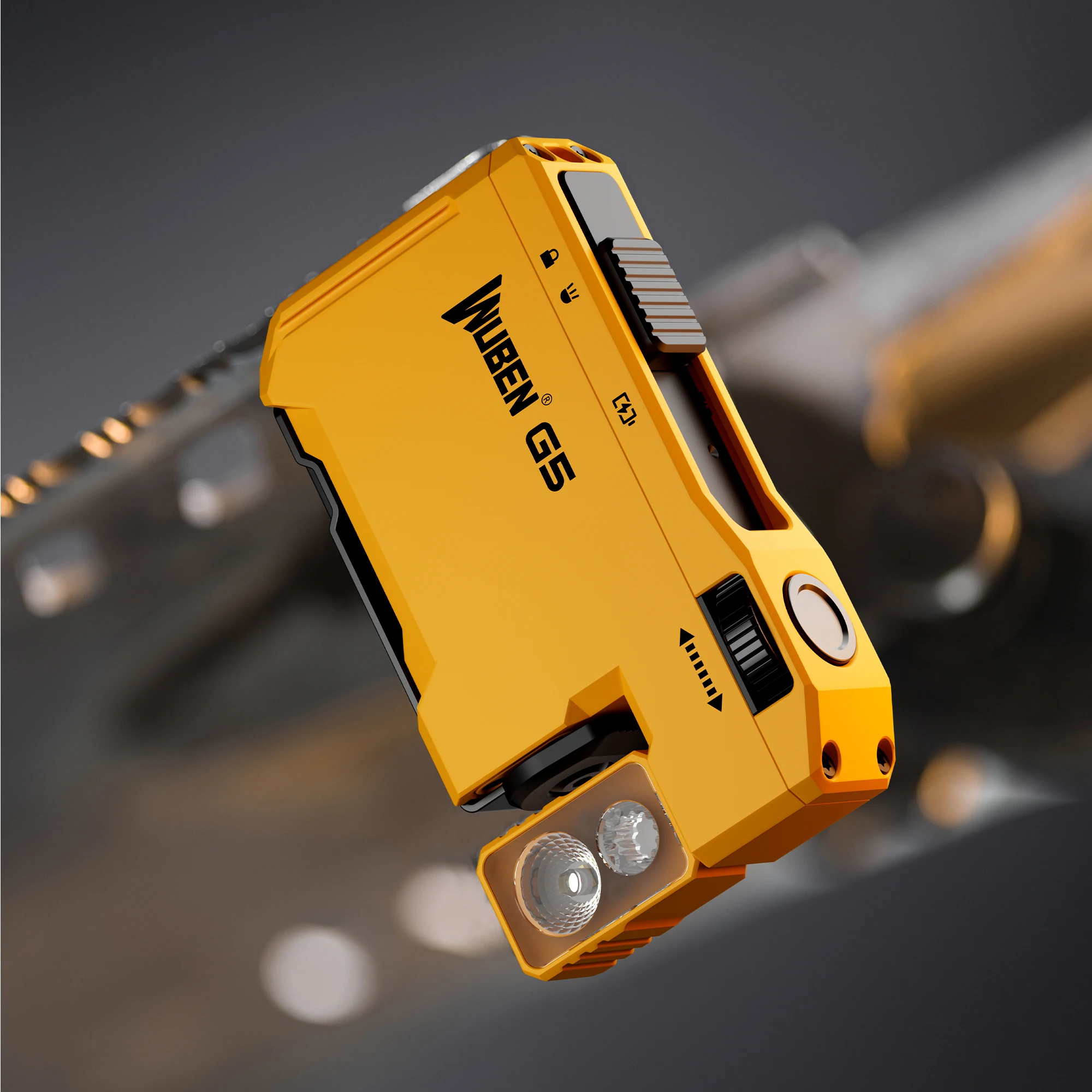 Lanterna EDC G5 YELLOW WUBEN 400 Lumens Recarregável Tipo-C