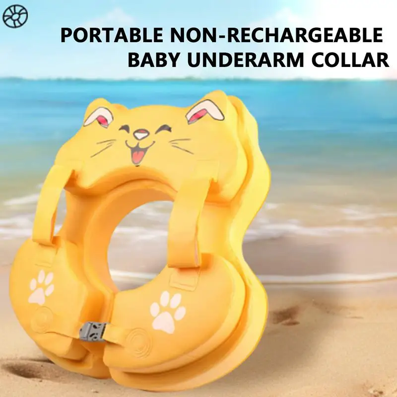 Toddler Swim Rings Non-inflatable PVC Kid Pool Float Swimming Practice Assistive Tools Outdoor Water Toy For Backyards Rivers