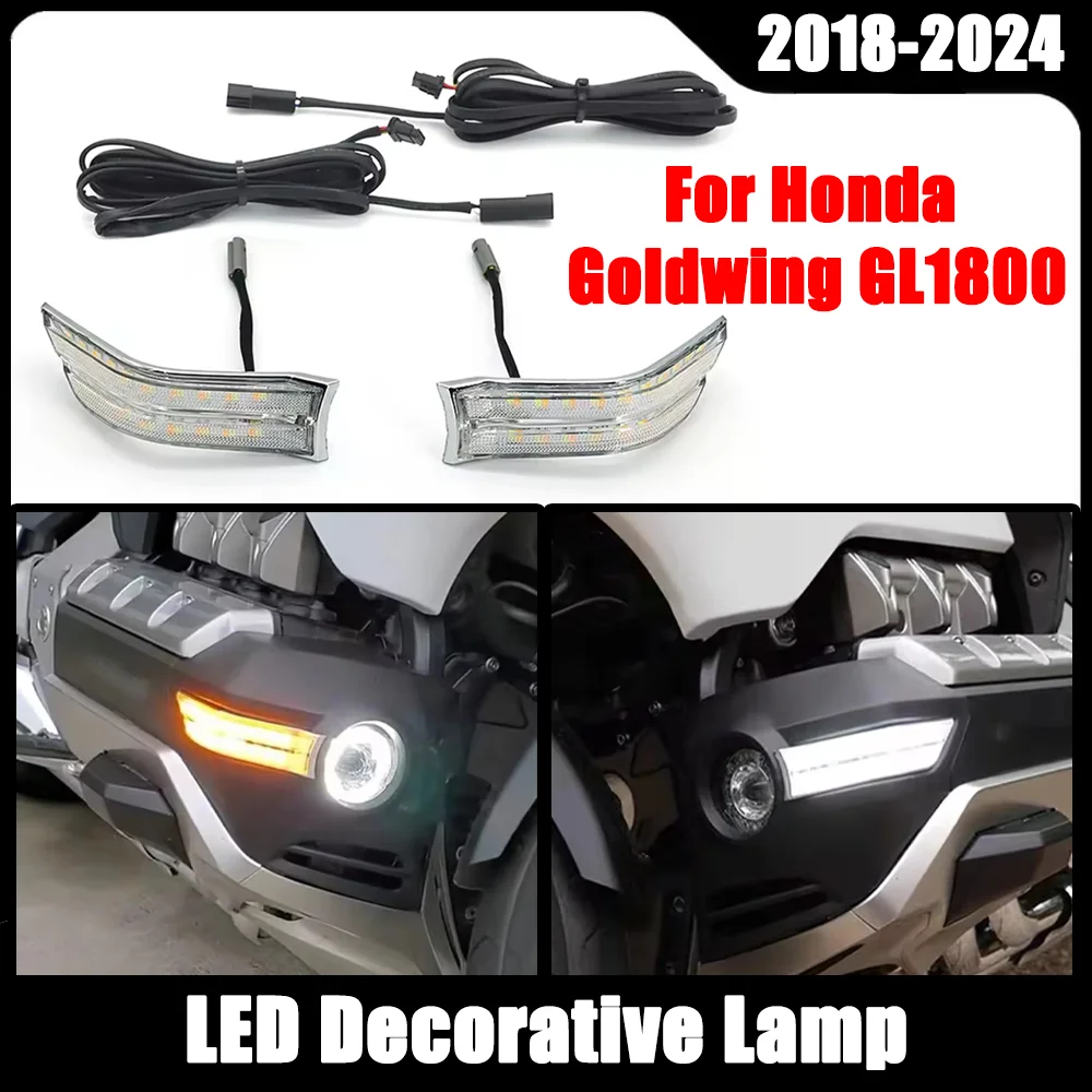

Goldwing мотоциклетная светодиодная противотуманная фара, боковая вспомогательная лампа, светодиодная декоративная лампа для Honda Goldwing GL1800 2018-2024