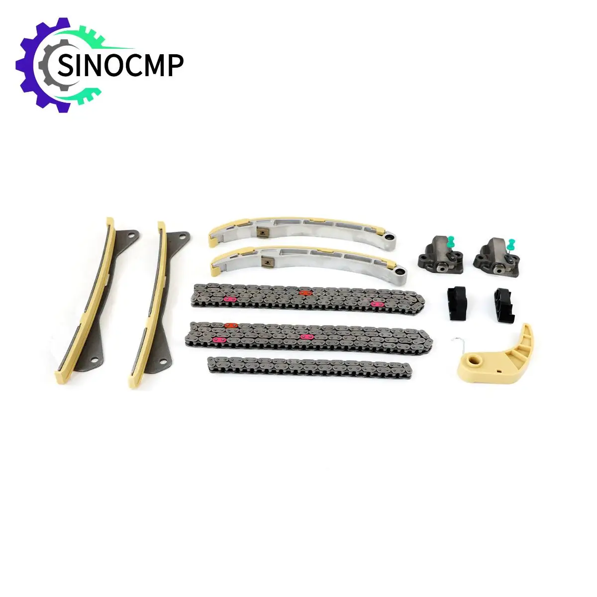 

1Set Engine Timing Chain Kit 24321-3L100 For Sedona Sorento Azera Genesis Palisade Santa Fe 3.3L 3.8L 24410-3CGA3 24820-3CGA3