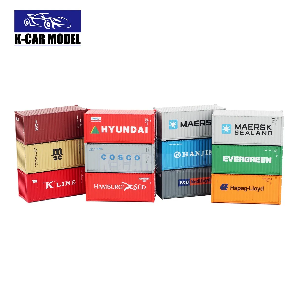 HO Scale 1/87 20ft Shipping Container Model Railway Cargo Box 20\' 1pc