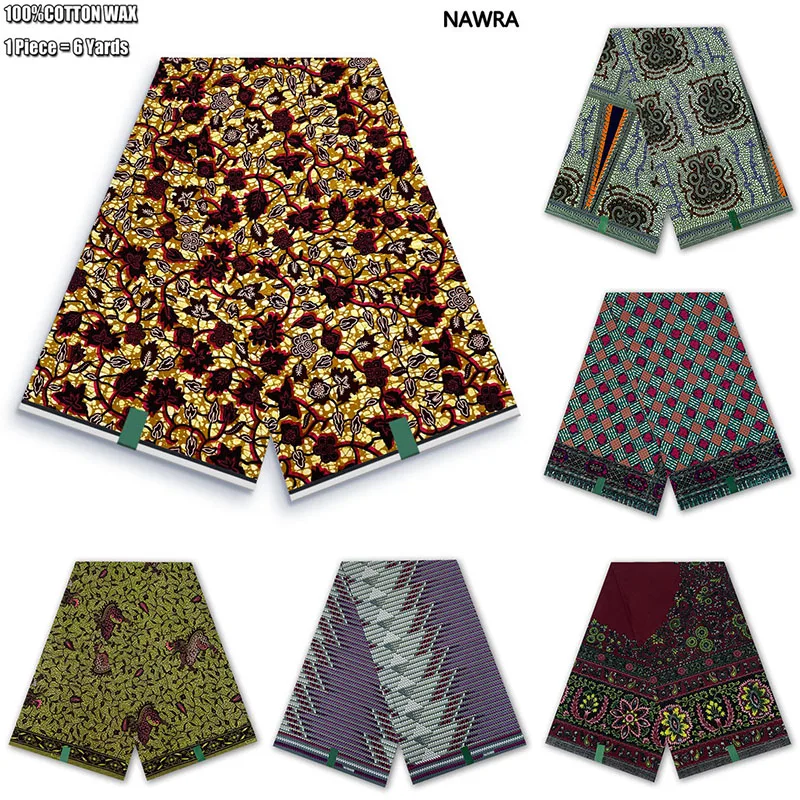 2024 New Arrival Guaranteed Veritable Original African Real Wax Fabric Ghana Style Ankara Wax Prints Fabric 100% Cotton Pagne