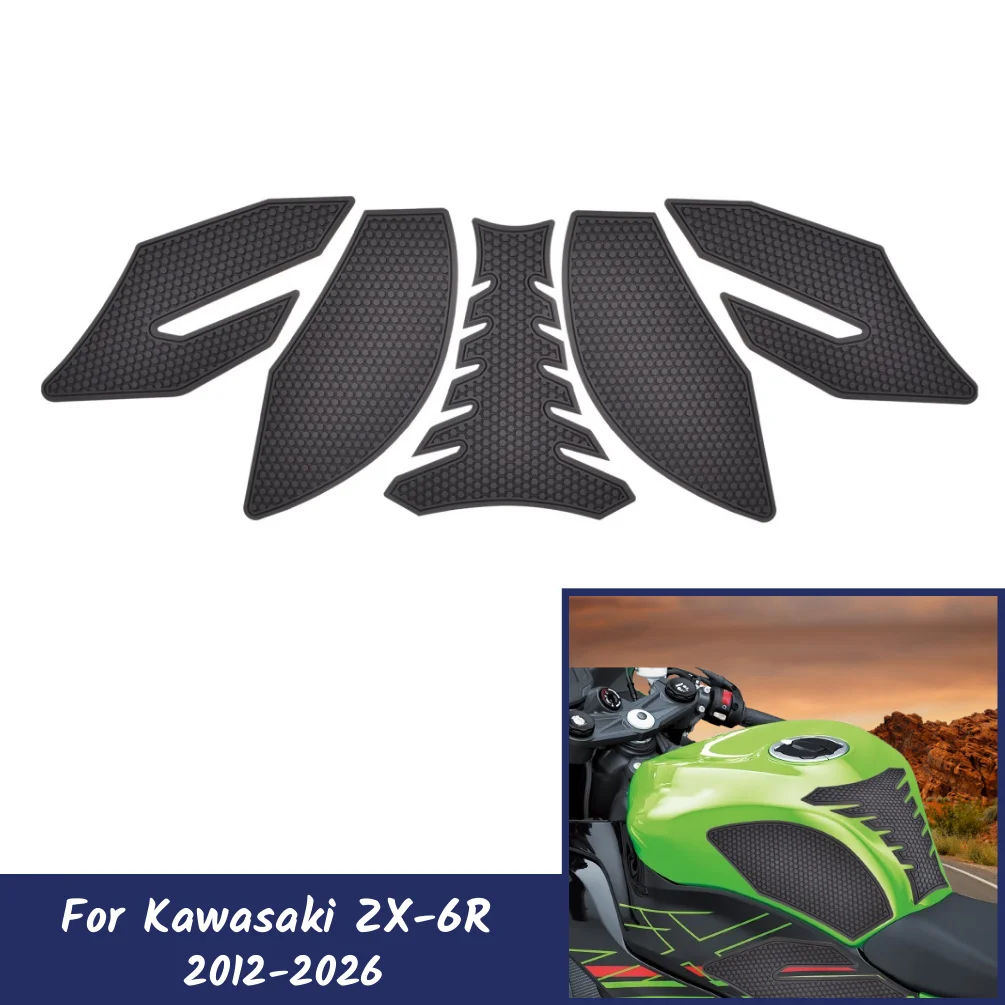 

ZX6R Tank Pad Stickers Gas Protector For Kawasaki ZX-6R 2012-2026 2025 2024 ZX 6R Motorcycle Kit Knee Sticker Decal Accessories