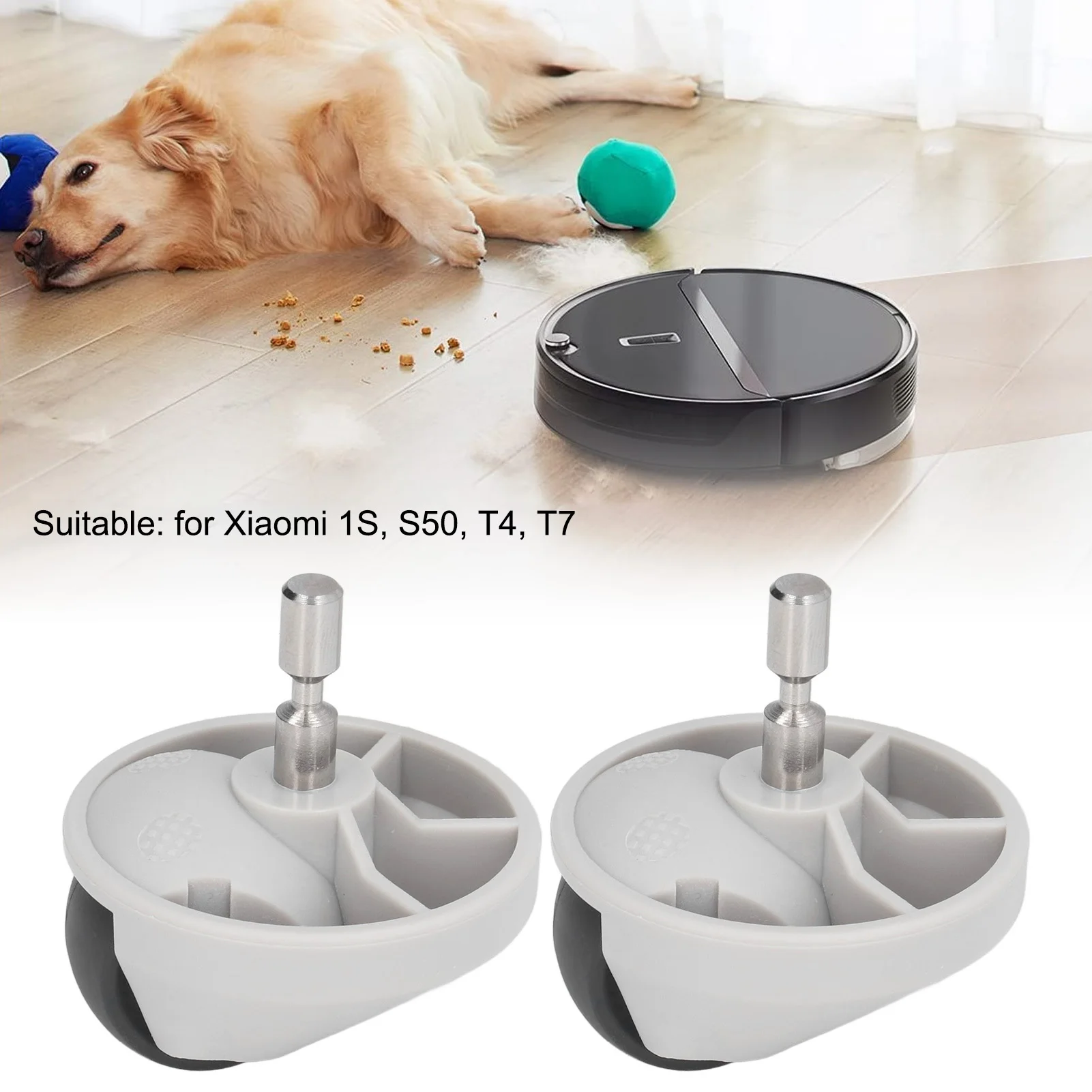 2pcs Robot Sweeper  Caster Front Wheel Replacement for Xiaomi 1S S50 T4 T7 Robot Sweeper Caster Front Wheel Replacement