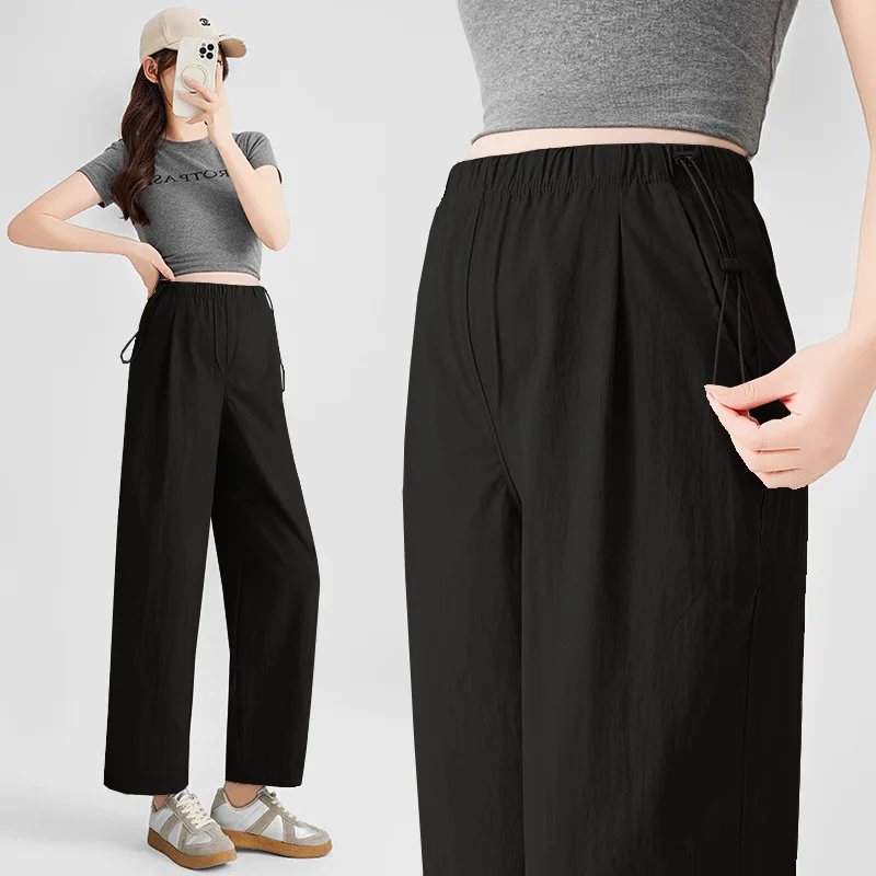 Maternity Maternity Pants Summer Thin Breathable Wide Leg Nine Point Belly Support Casual Pregnant Women Daily Wear Home Travel - Aliexpress Deal