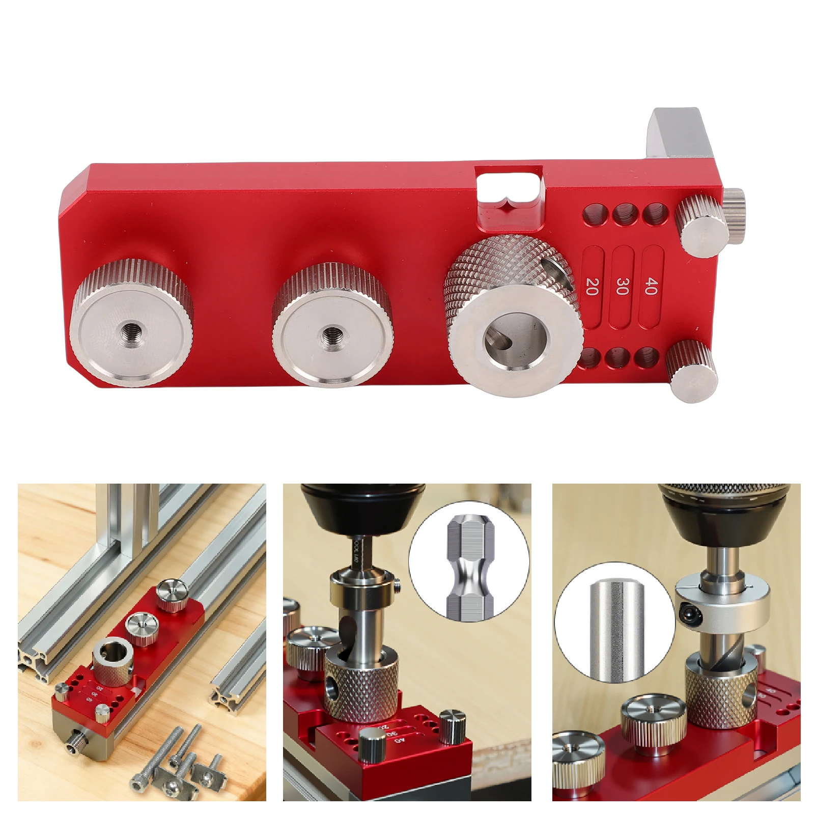 

Направляющая для сверла из алюминиевого профиля, локатор пуансона для профилей серии 20, 30, 40, инструмент для позиционирования отверстий с M6 M8