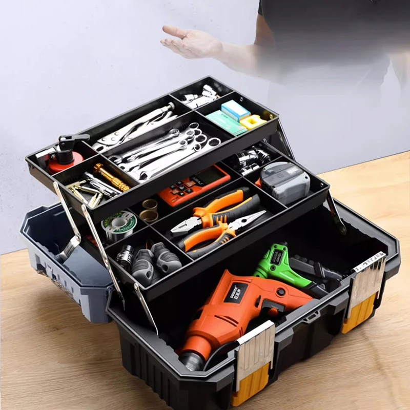 Electrical Hardware Storage Multifunctional Toolbox Portable Professional Repair Accessories Folding Suitcase Tools Organizer