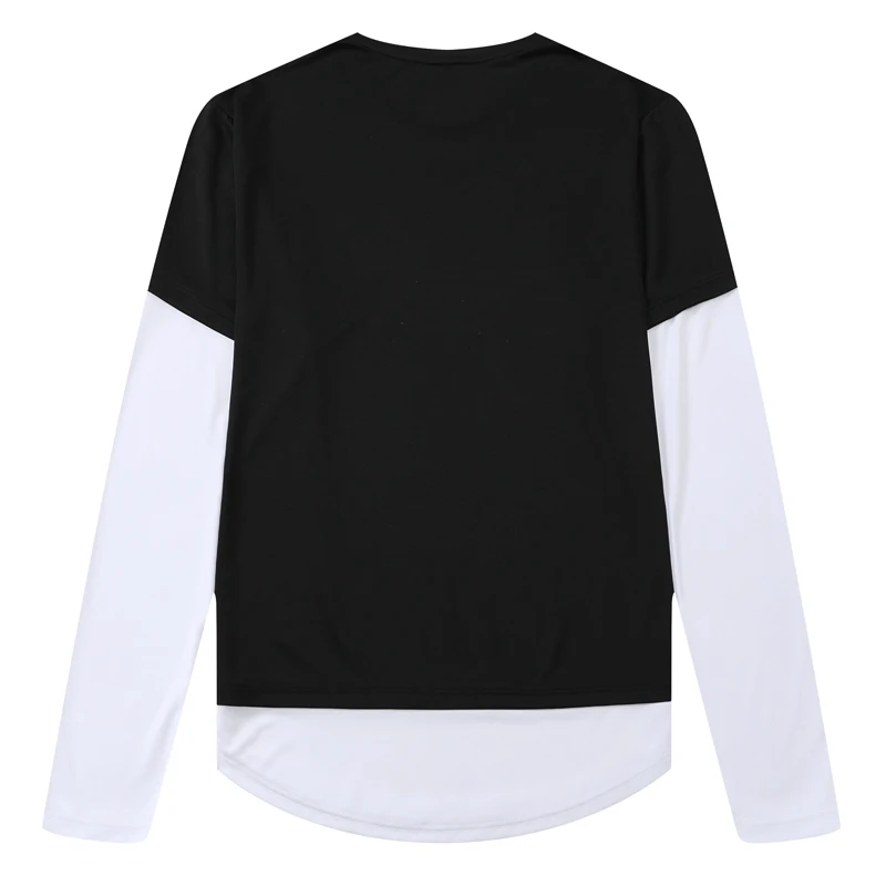 Patchwork Men Long Sleeve Quick Dry Sport Breathable Gym Workout Pullover Thin Mesh Running New Fashion Casual Shirts