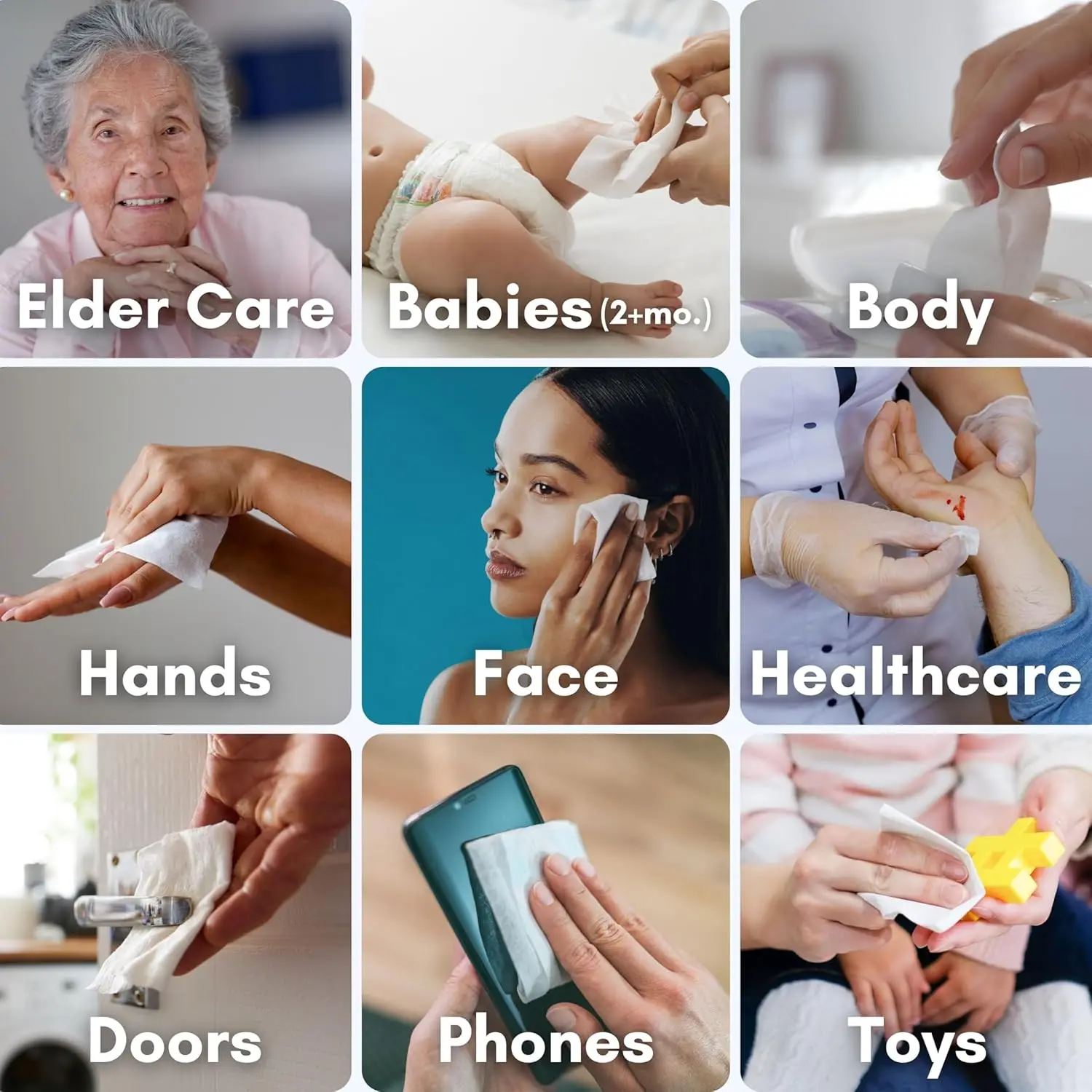 مناديل مطهرة محمولة مناديل مبللة للكحول الصحي بدون تبييض تنظيف طبي للمدرسة والمكتب والسفر في الهواء الطلق