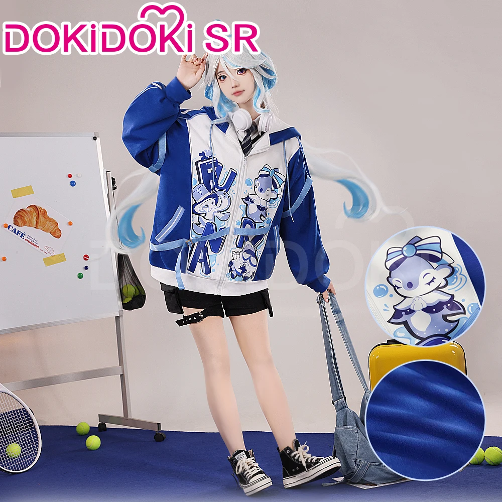 Furina Focalors Doujin Cosplay Costume Game Genshin Impact DokiDoki-SR Furina Teyvat Doujin Hoodie Costume Women Casual Wear