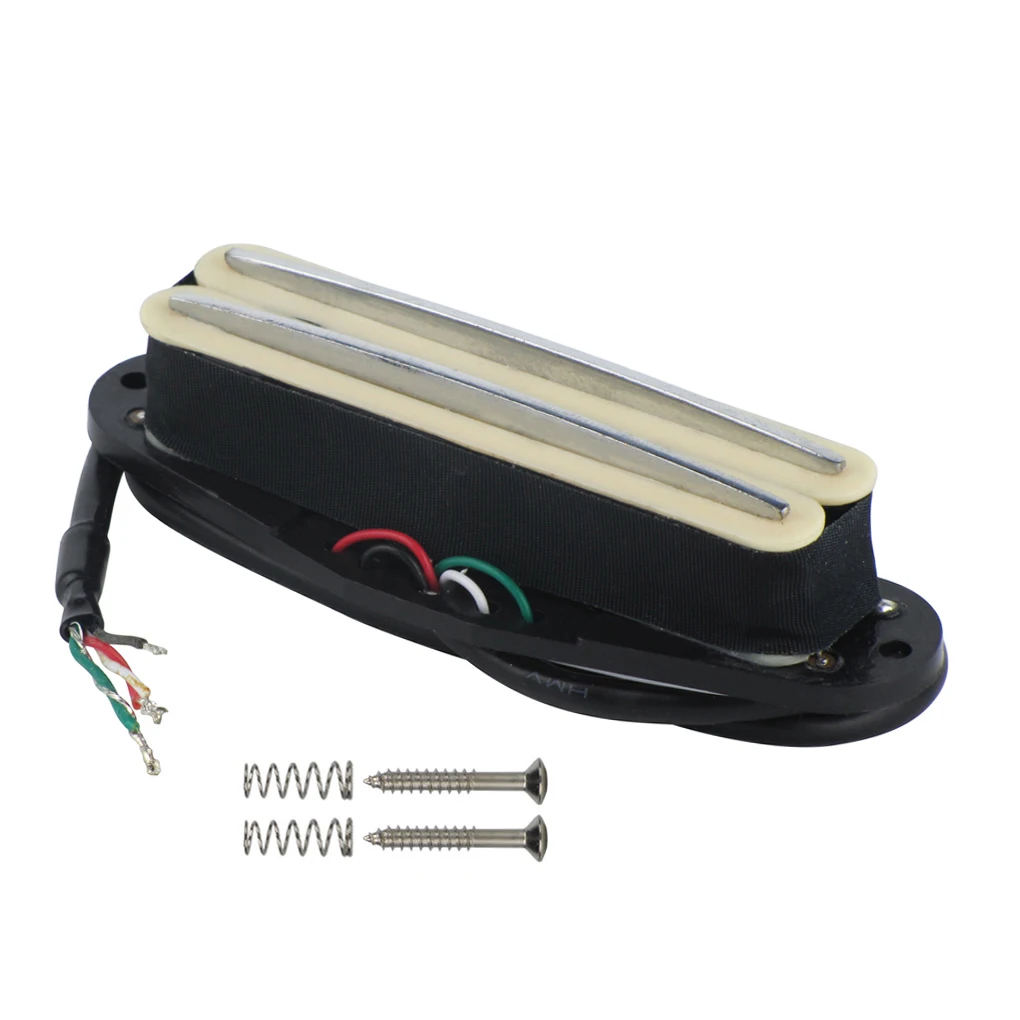 Dual Hot Track Humbucker Pickup Electric Ceramic 4 Wires Guitar Parts Black/White/Yellow for Choose