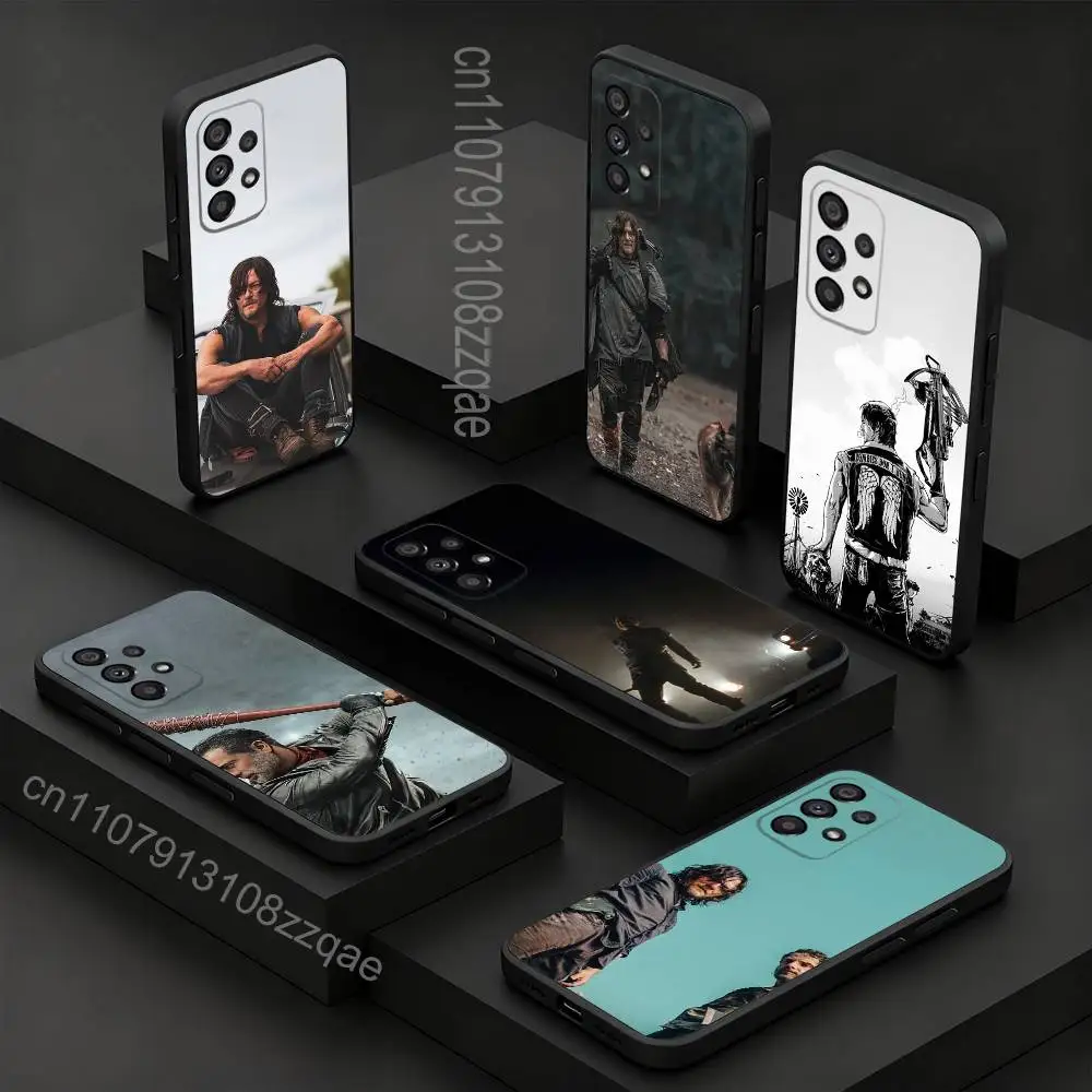 

Daryl W-Walking D-Dead Phone Case For Samsung S 26,25,24,23,22,30,21,10,9,Ultra,Plus,Lite,FE,4,5G Black Soft Case