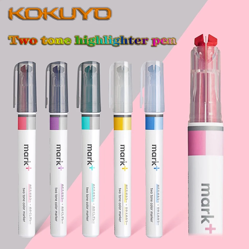 1 шт., новый японский двухцветный маркер KOKUYO, двусторонний маркер PM-MT101PM, школьные принадлежности, каваи, канцелярские принадлежности