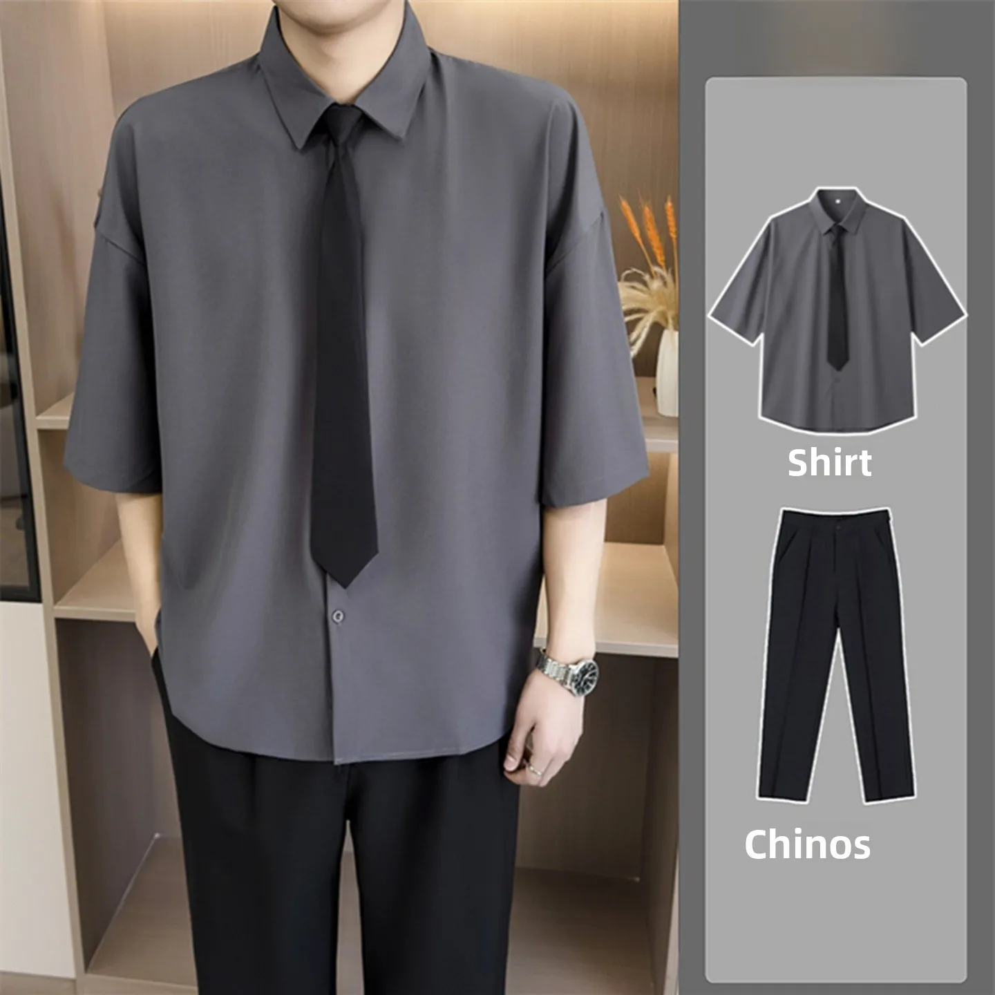 

Casual Slim Fit Men's ort Sve irt Summer Breathable Cool Feeling Polyester Fiber Button up Casual Sle Open Cardigan