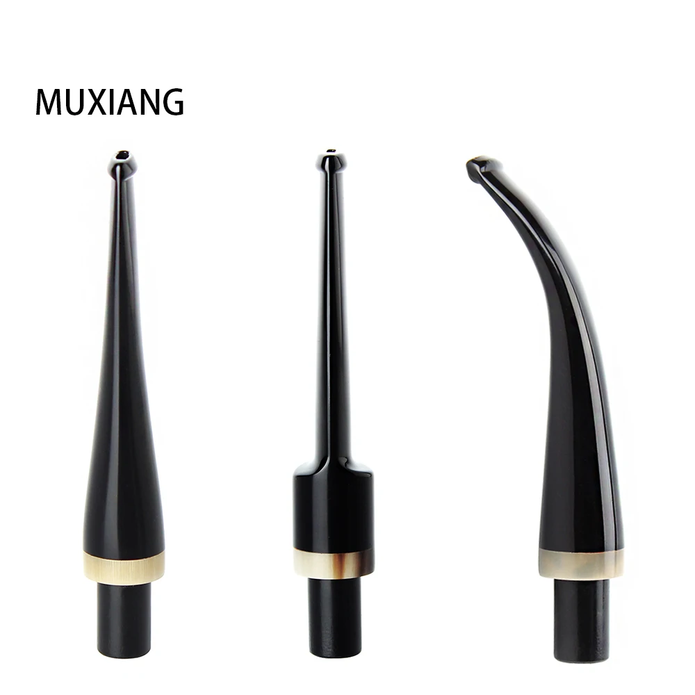 

MUXIANG 1pc Acrylic pipe mouth Saddle type or Tapered type e for 9mm filter element horn decorative ring DIY pipe accessories