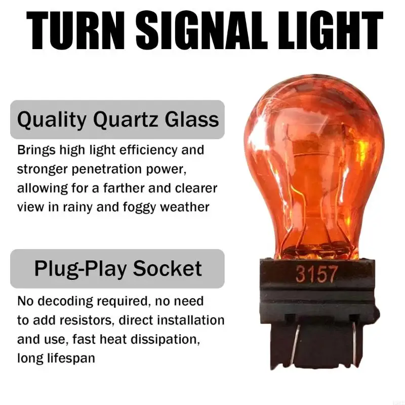

10Pcs Automotive Tail Light Bulbs 3157 12V 21W 3156, Plug In T25 Halogen Lamp for Car Forklift Lighting H9EE