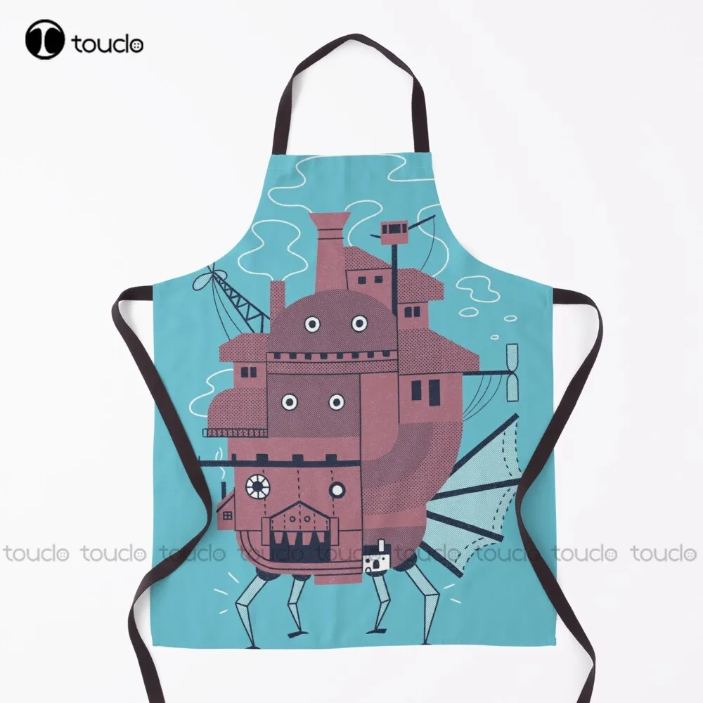 Moveable Castle Apron Funny Aprons  Garden Kitchen Customized Unisex Adult Apron Household Cleaning Apron Custom Cooking Aprons