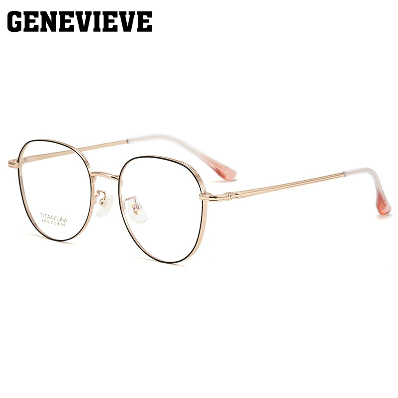 GENEVIEVE جديد بسيط ريترو هندسي إطار دائري تصميم فوتوكروميك مكافحة الضوء الأزرق نظارات للقراءة وصفة طبية قابلة للتخصيص #4