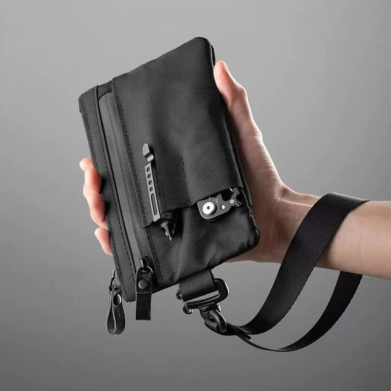 

Zip Clutch with Wristband, Passport Holder Zipper Wallet waterproof multifunctional card bag Outdoor travel storage bag