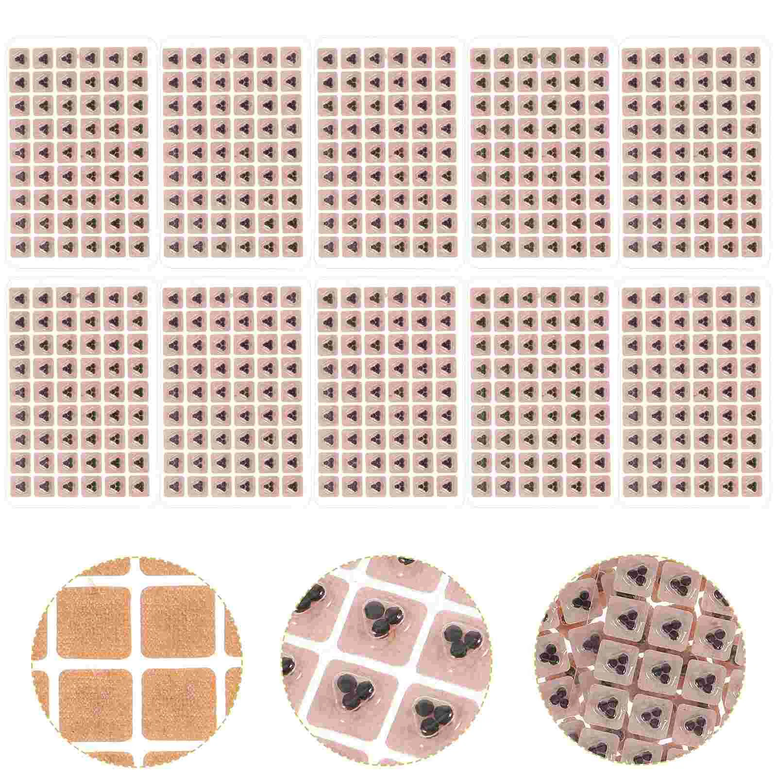 540 Pcs Auricular Massage Set Ear Acupressure Stickers Acupoint Kit Patches Suite Seeds Acupuncture Beans Portable