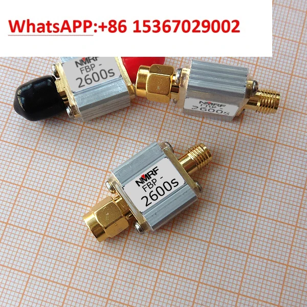 

2605MHz WiMAX dedicated SAW bandpass filter, 1dB passband 2555-2655MHz, SMA connection