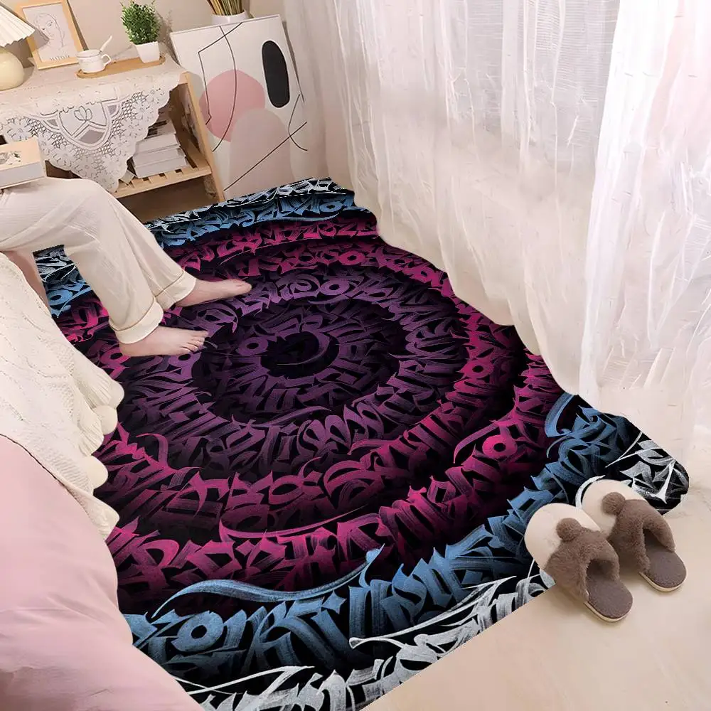 Pokras Totem Design Lampas Art Door Mat Nordic Style Bedroom Living Room Doormat Home Balcony Anti-Slip Alfombra