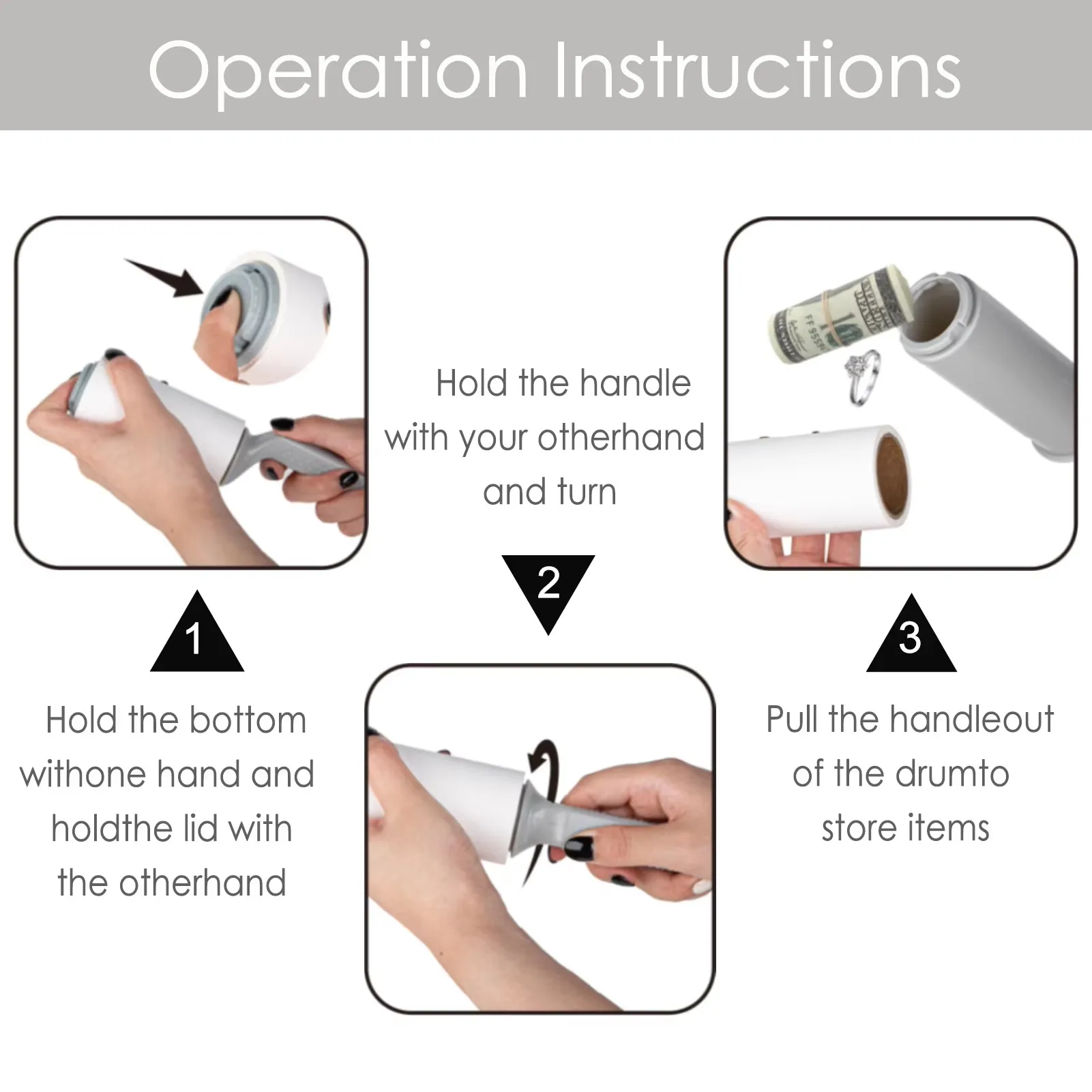 المخفية البصر سر الأسطوانة صندوق الأمان للوبر للمنزل السفر المال آمن إخفاء النقدية مجوهرات حبوب الأسطوانة فارغة الشعر الشائكة خبأ صندوق #5