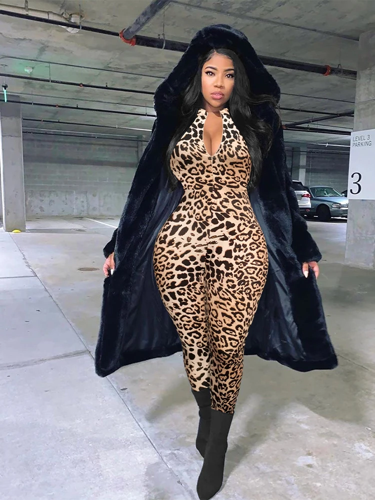 New Autumn and Winter 2023 Short Sleeve V Neck Bodycon Jumpsuit Full Lengt Rompers Women Jumpsuits