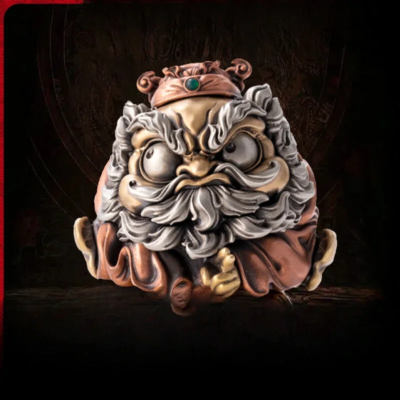 Zhong Kui ornament, national style anti villain office desktop decoration, residential copper handle piece