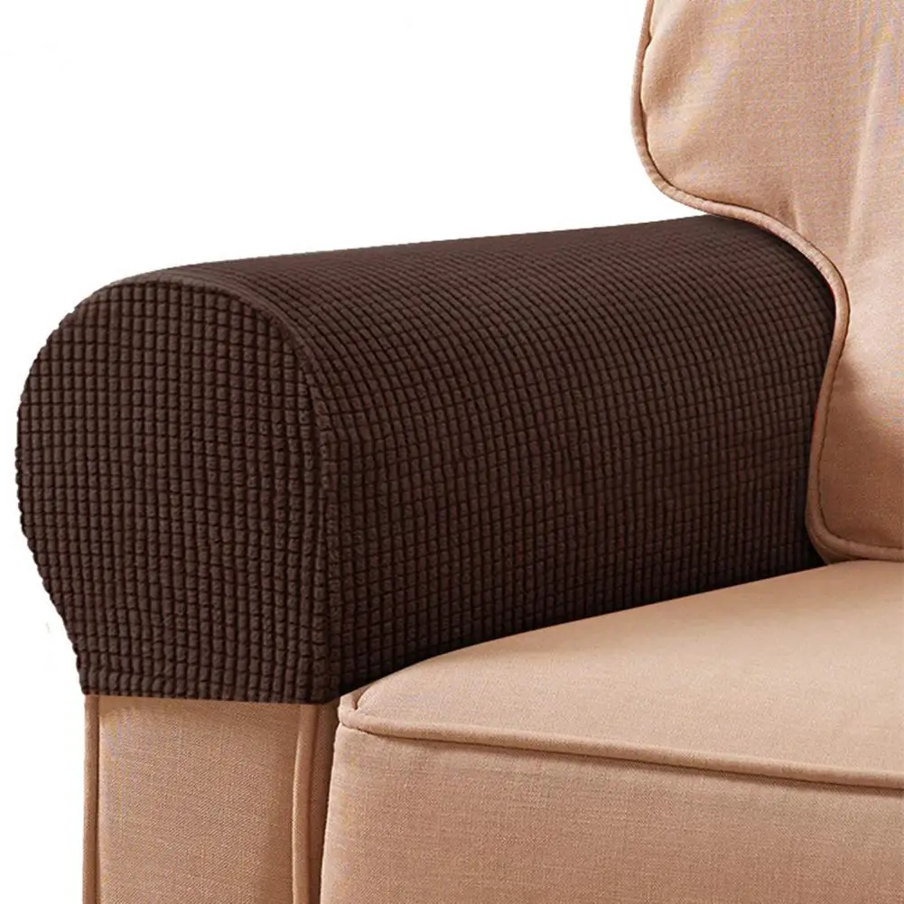 2Pcs Helpful Chair Arm Covers Washable Universal Flexible Soft to Touch Armrest Slipcover