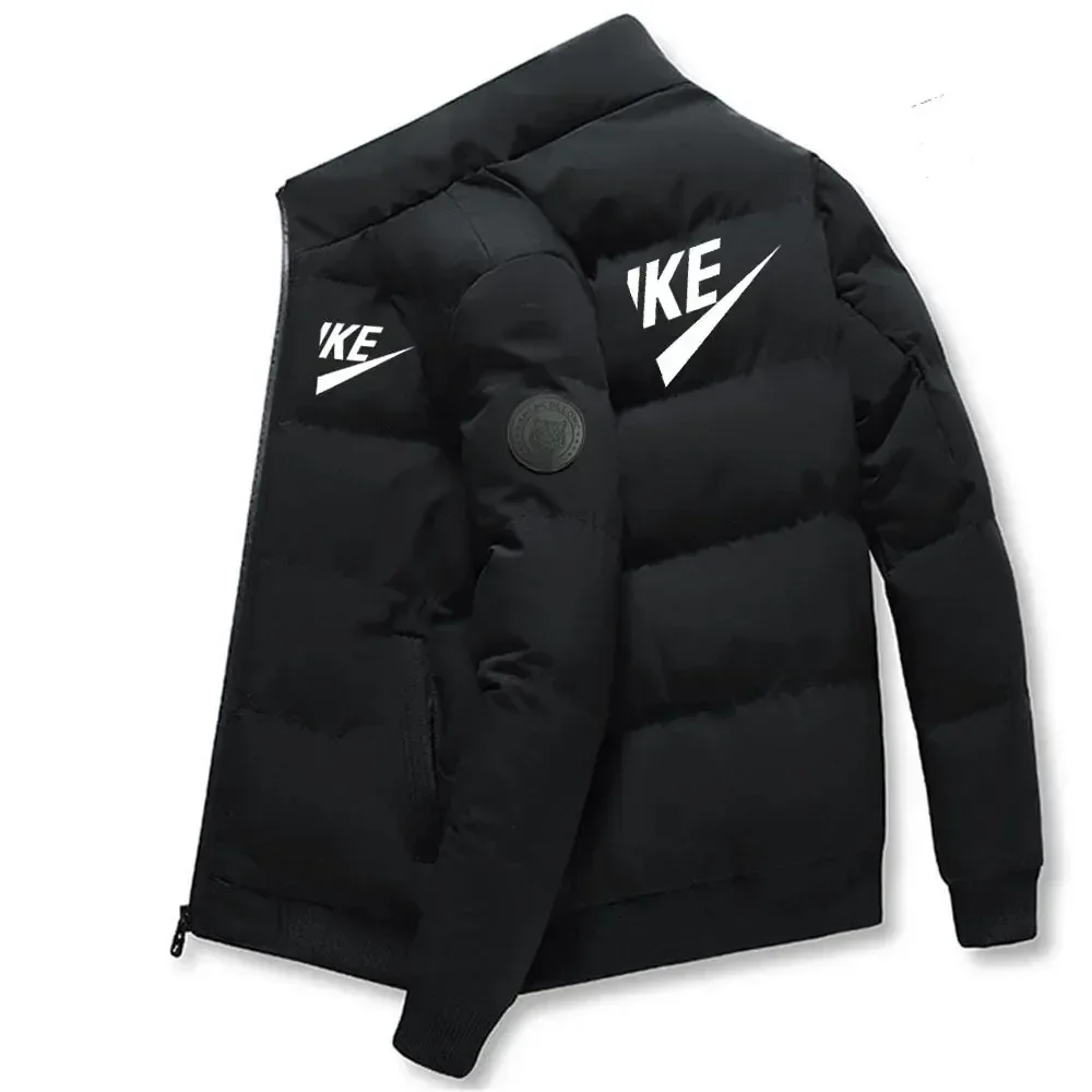 

Autumn and winter new men's warm coat, outdoor windproof short casual zipper men's stand-up collar cotton-padded jacket