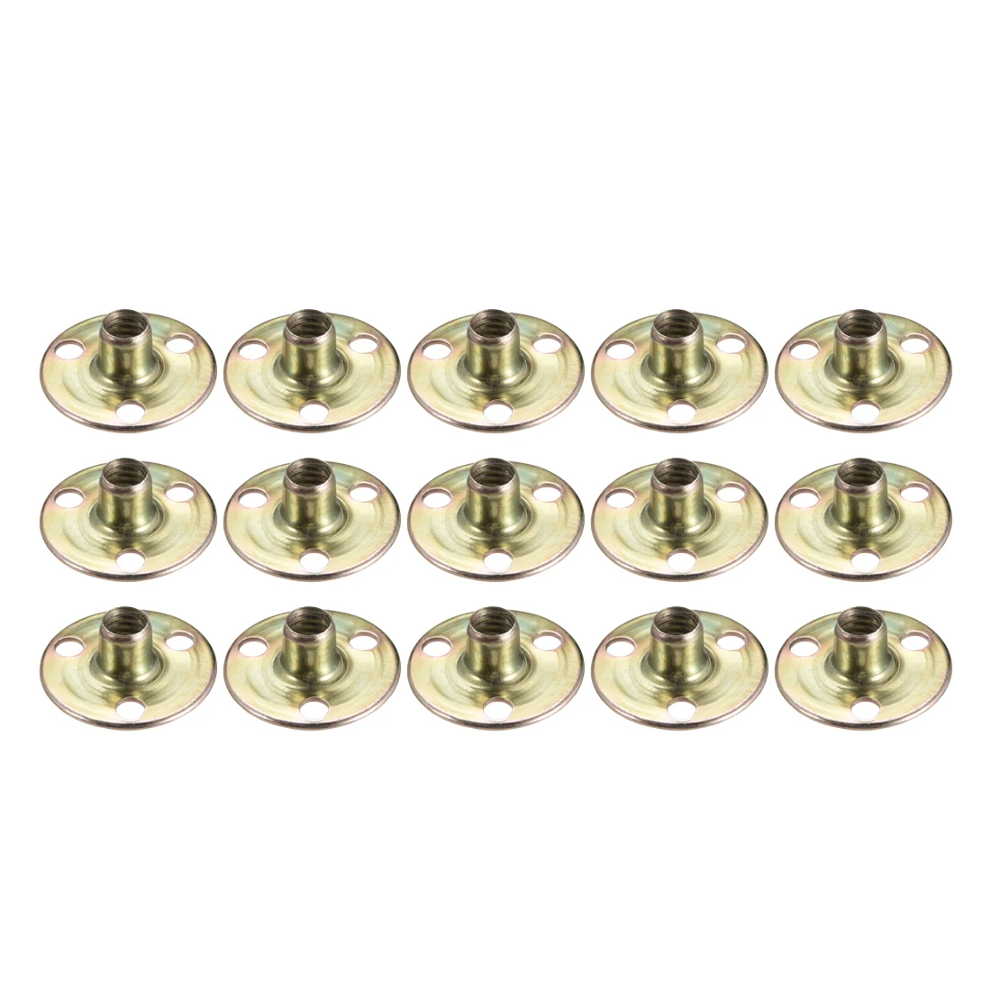 15 sztuk 1/4 "x25x1,2mm brada otwór nakrętka trójnikowa ze stali węglowej nakrętki T nakrętka zabezpieczająca sprzęt meblowy wkładka kołnierzowa gwint żeński nakrętka z trzema otworami