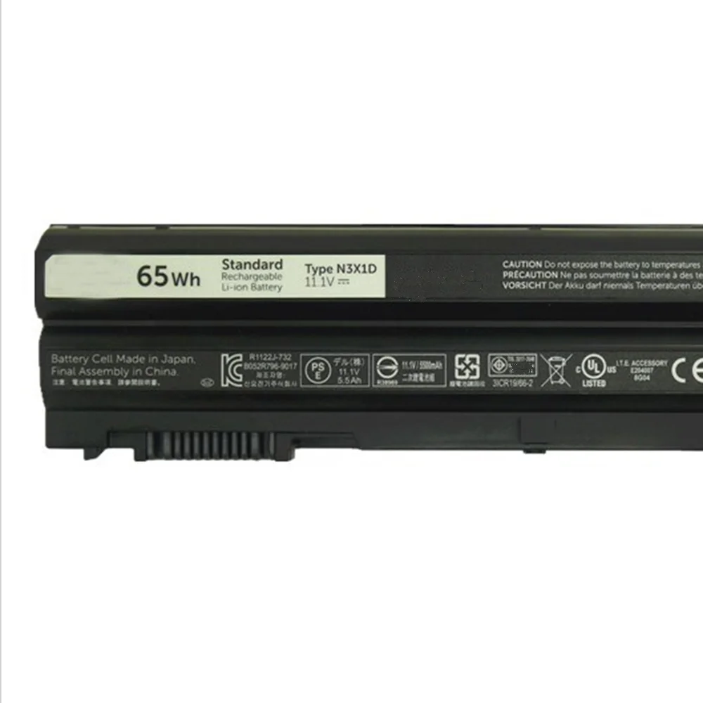 11.1V 65Wh N3X1D Original 96JC9 Laptop Battery For Dell Latitude E6540 E6440 E5530 E5430 E6520 E6420 E5420 E5520 E6430 E6530