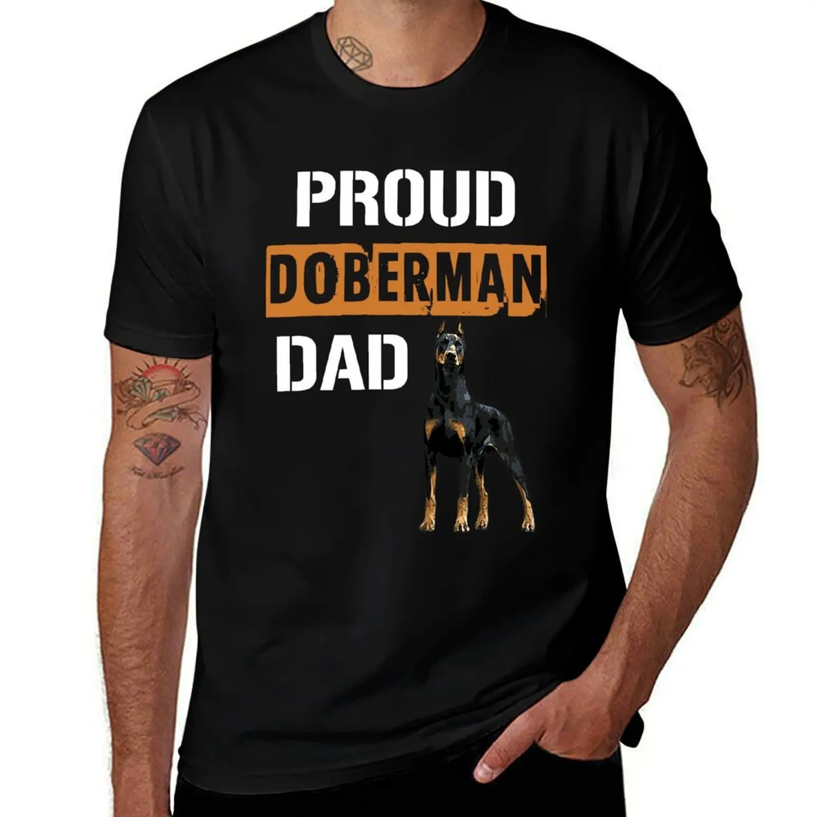 

Proud Doberman Dad T-Shirt t shirt man cotton t shirts for man cotton soft T-Shirt