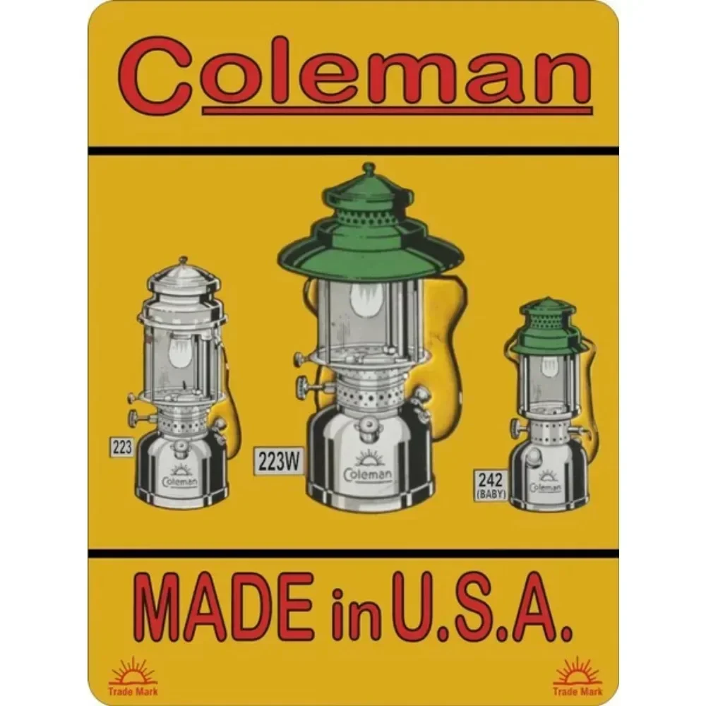 Coleman Vintage Reproduction Lamps & Lantern Quick-Lite Metal Tin Sign Metal Painting Metal Poster 12x8inch 16x12inch Poster