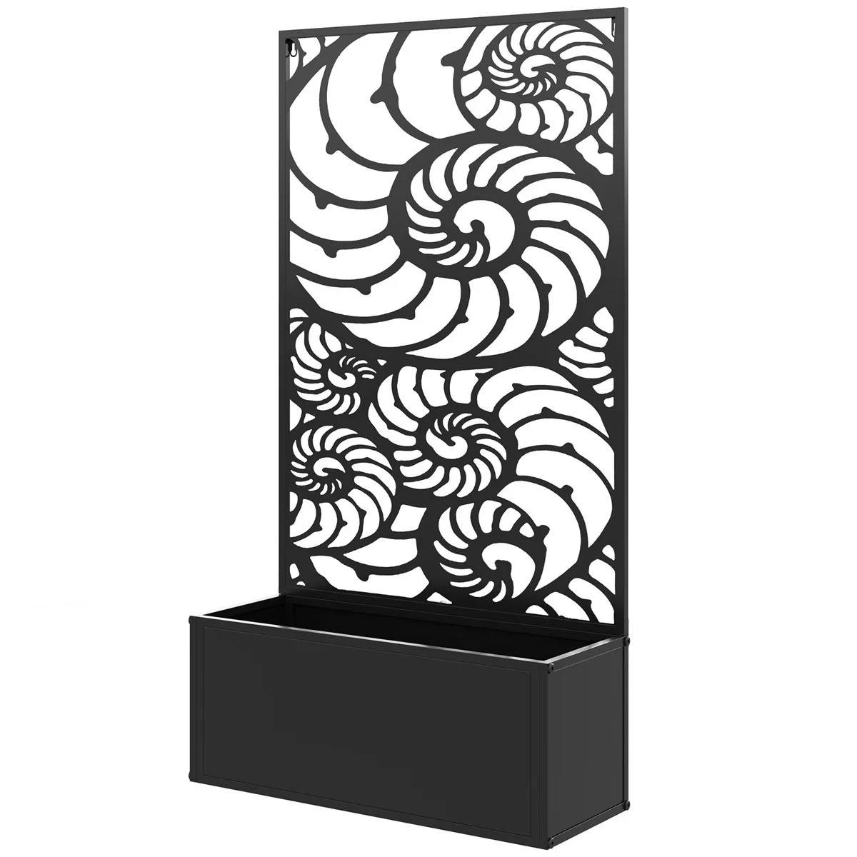 

24" L X 9.1" W X 44.5" H Garden Plant Climber Galvanized Planter Garden Bed with Privacy Pan