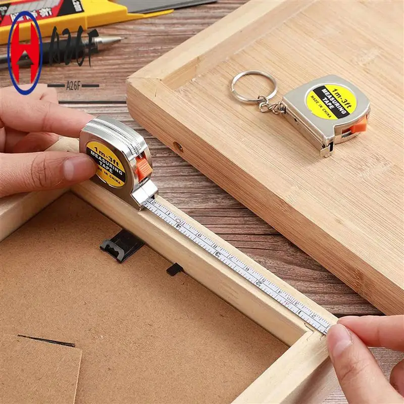 

A26F-100 Pcs Keychain Tape Measure Tape Measure Functional Pocket Tape Measure Small Tape Measure Retractable For Adult Kids