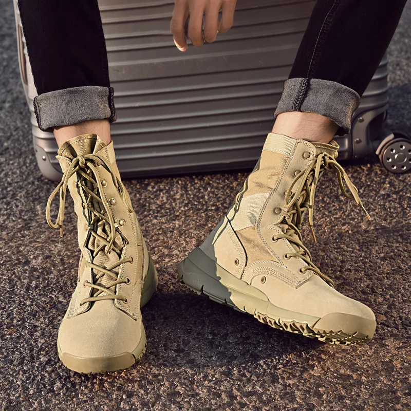 أحذية قتالية للرجال والسيدات للتدريب على التسلق خفيفة الوزن ومقاومة للماء أحذية تكتيكية للمشي لمسافات طويلة في الهواء الطلق قابلة للتنفس