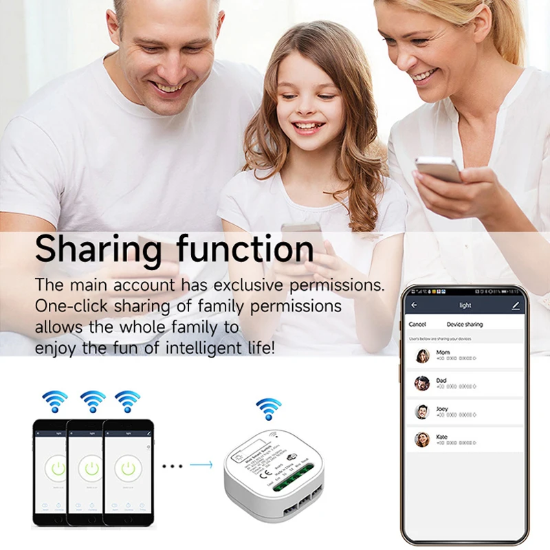 Tuya Smart Switches RF433 WiFi Wireless Remote Controller Timer No Battery Wall Panels Light Switch With Alexa Voice Control