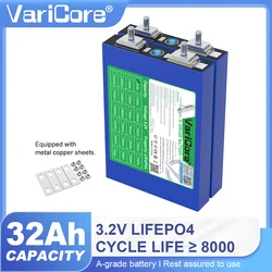 VariCore 3.2V 32Ah  LiFePO4 Battery Pack Phosphate for 4S 12V 24V Solar Energy RV Motorcycle Car Motor Batteries Modification