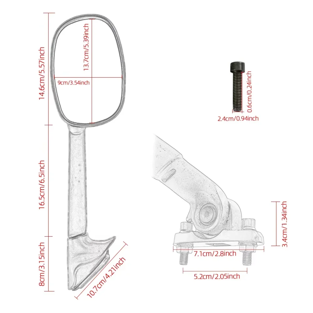 2 قطعة دراجة نارية مرآة الرؤية الخلفية لياماها TMAX 500 2001-2011TMAX530 Tmax500 T-MAX 560 TMAX500 الدراجة الجانب الخلفي محدب الدراجات البخارية