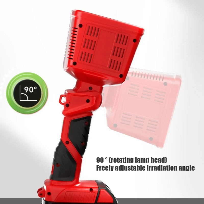 LED Spotlight Working Lamp Portable Outdoor Emergency Lighting Foldable Flashlight for Milwaukee/DeWalt/Makita Li-ion Battery
